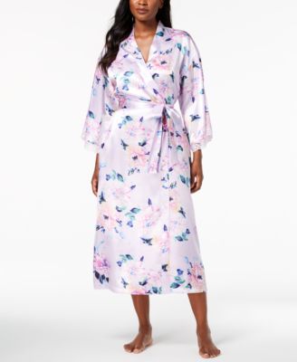 Thalia Sodi - Floral-Print Lace-Cuff Robe