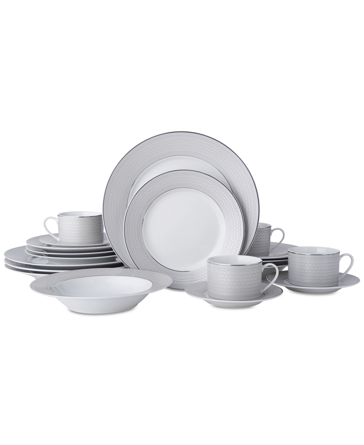 Percy 20-Pc. Dinnerware Set, Service for 4 - White