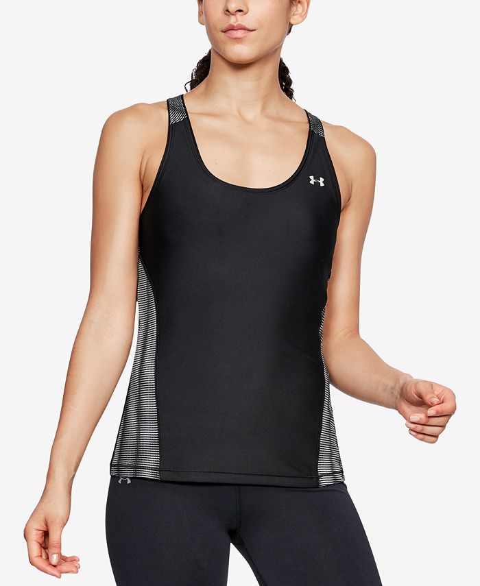Under Armour HeatGear® Cutout Racerback Tank Top Macy's