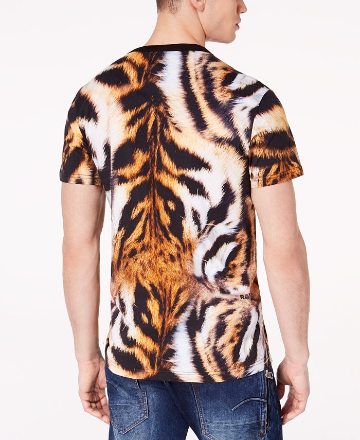G-Star Raw Men's Mostom Tiger Logo-Print T-Shirt - Macy's