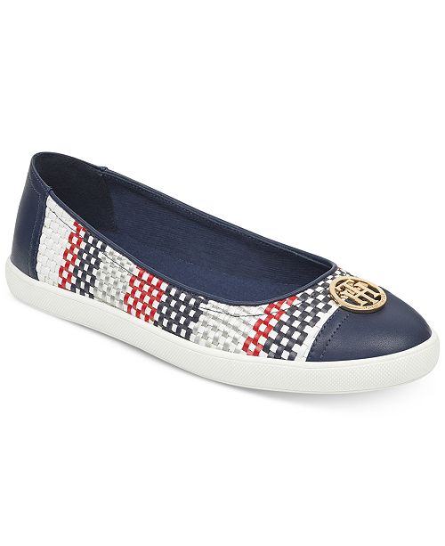 macys navy flats