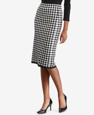 Lauren Ralph Lauren - Petite Gingham Pencil Skirt