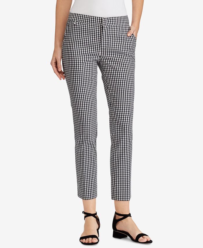 Petite hotsell gingham trousers
