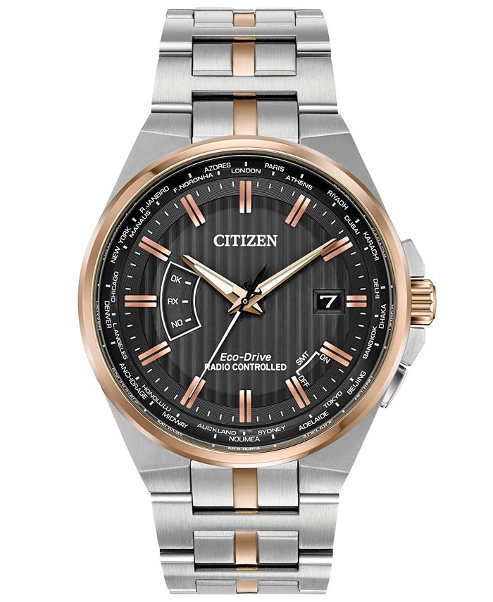 Citizen Eco-Drive Men's World Perpetual A-T Two-Tone Stainless Steel ...