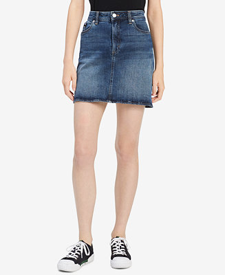 Calvin Klein Jeans Denim Mini Skirt - Macy's