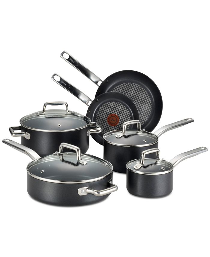 T-Fal Prograde Black 10-Piece Cookware Set