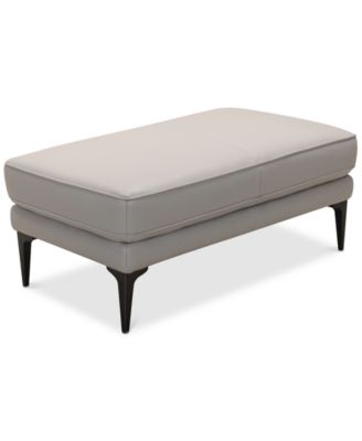 Furniture - Remina Leather Cocktail Ottoman