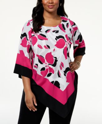 Alfani - Plus Size Pointed-Hem Top