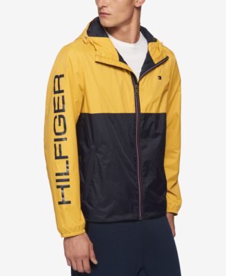 tommy hilfiger yellow rain jacket