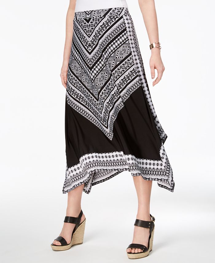 JM Collection Handkerchief-Hem Maxi Skirt, Created for Macy's - Macy's