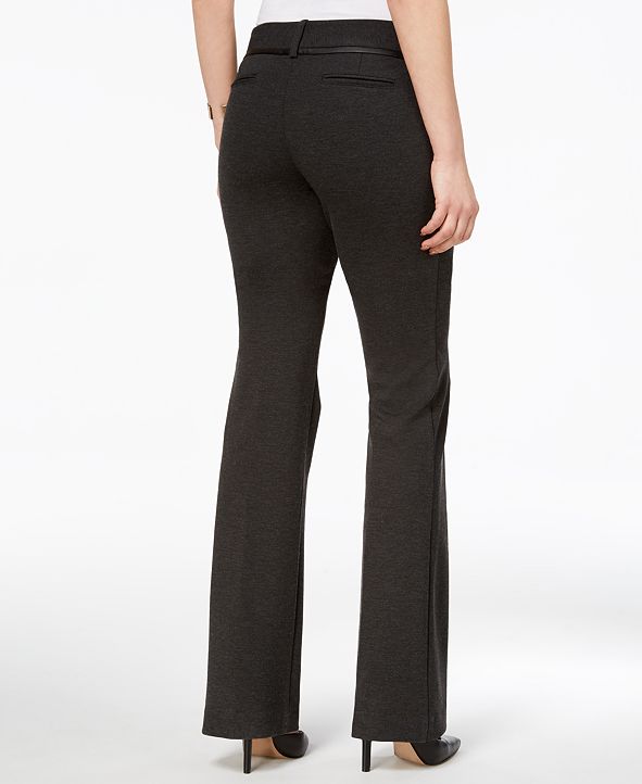leather bootcut pants