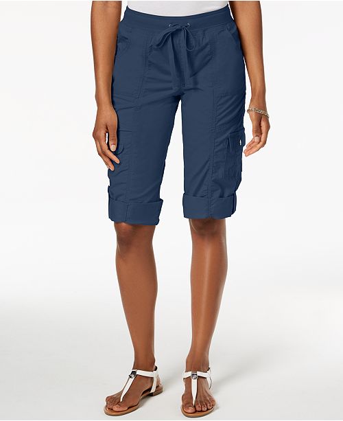 Style & Co Drawstring Cargo Shorts, Created for Macy's - Shorts - Women ...