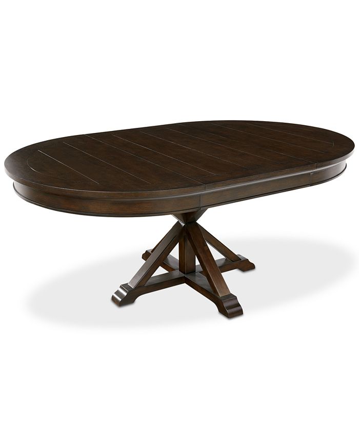 Furniture Baker Street Round Expandable Dining Furniture, 7Pc. Set (Dining Table & 6 Side