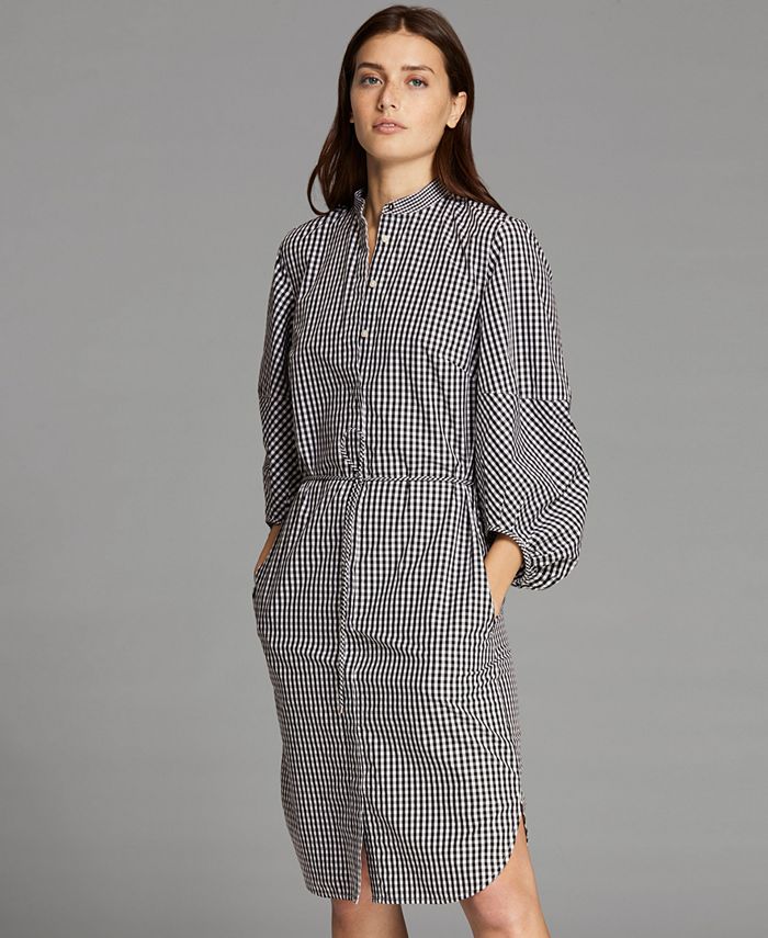 Lauren Ralph Lauren Gingham Cotton Shirtdress - Macy's