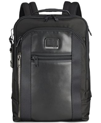 tumi mens leather backpack