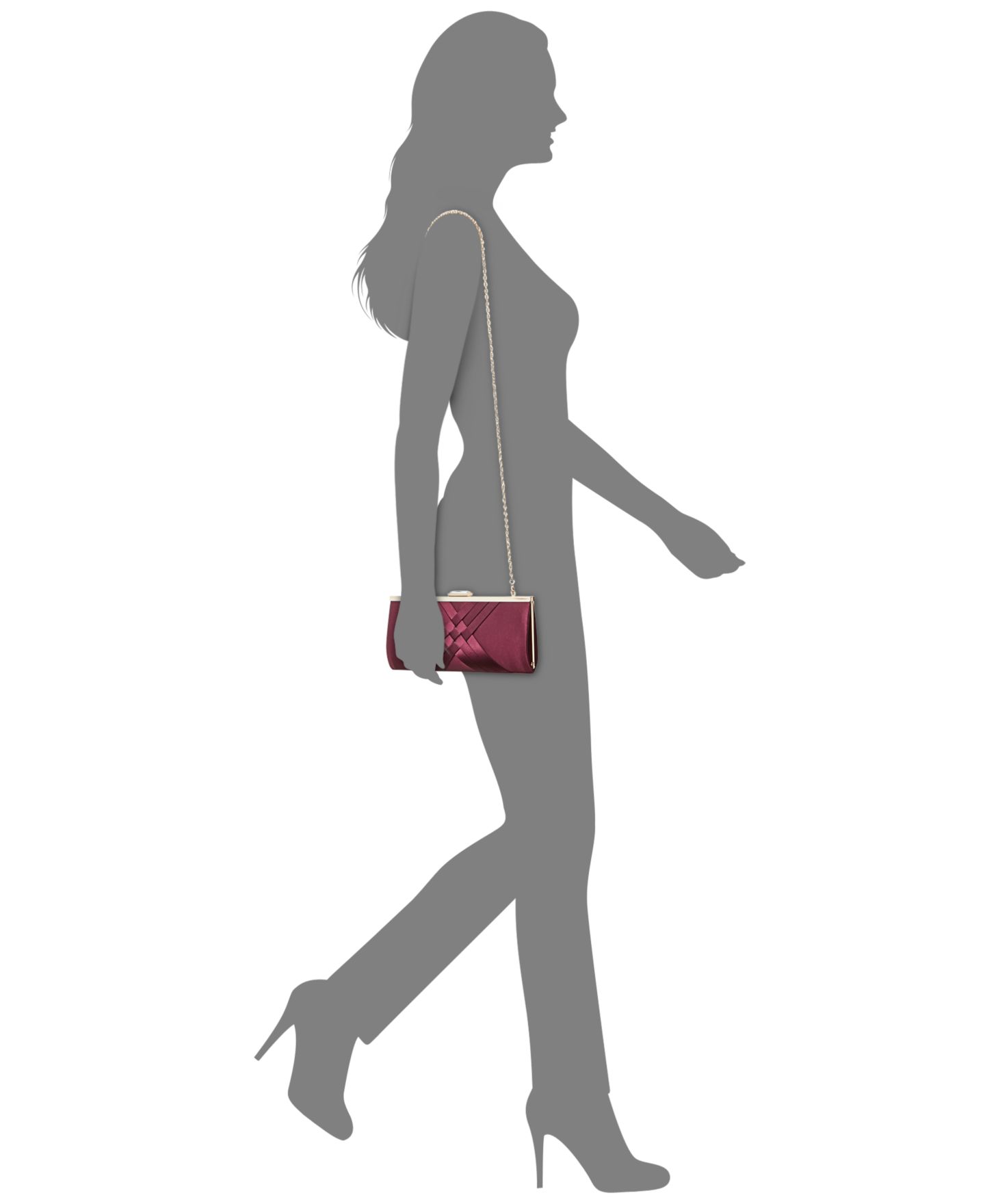 Женский клатч I.N.C. International Concepts Kelsie Clutch, цвет: Чёрный / Серебряный — фото 2