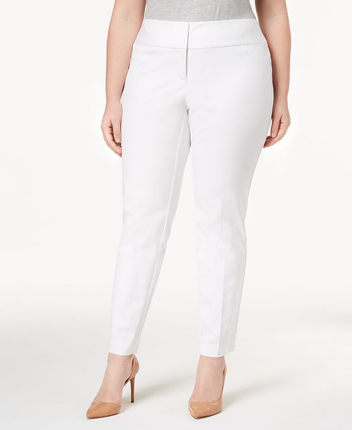 Alfani Plus & Petite Plus Size Straight-Leg Pants, Created for Macy's ...