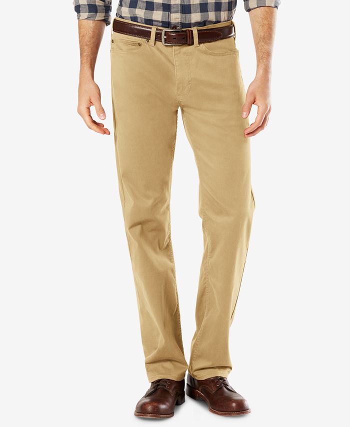 Dockers Men's Dobby Straight Fit Soft Stretch Pants - Macy's