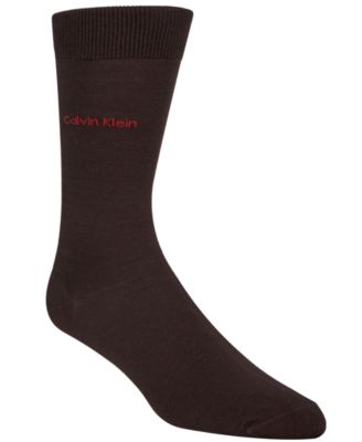 Men's Socks, Giza Cotton Flat Knit Crew