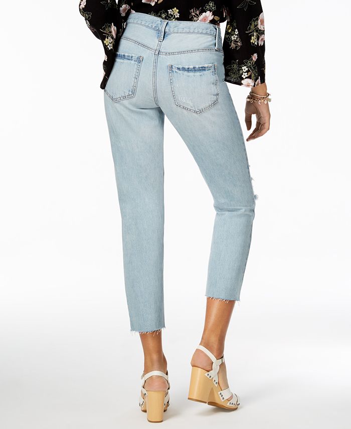 American Rag Juniors' Ripped Cropped Girlfriend Jeans, Created for Macy
