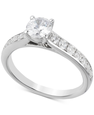 image of Certified Diamond Engagement Ring (1-1/4 ct. t.w.) in 14k White Gold