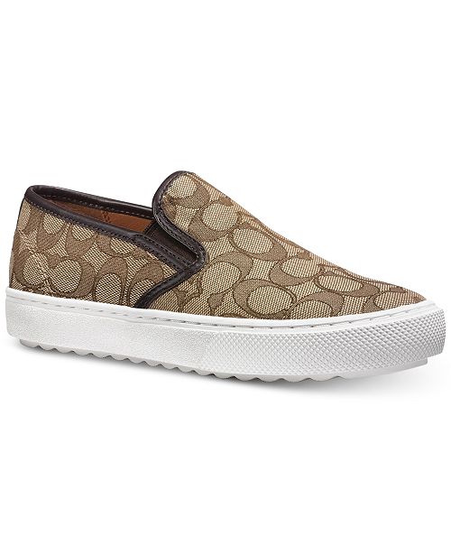 COACH Women&#39;s Signature Slip-On Sneakers & Reviews - Athletic Shoes & Sneakers - Shoes - Macy&#39;s