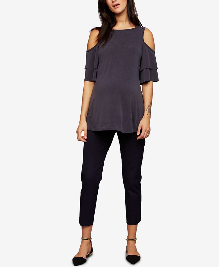 A Pea in the Pod Curie Secret Fit Over the Belly Slim Ankle Maternity Work Pants Macy's