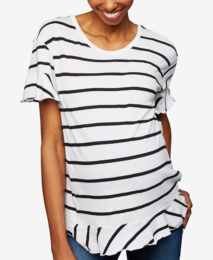 A Pea in the Pod Maternity Ruffled T Shirt Macy #39 s