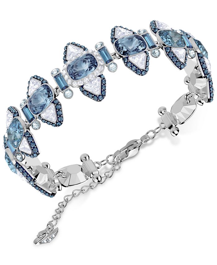 Swarovski Silver-Tone Clear & Colored Crystal Bracelet - Macy's