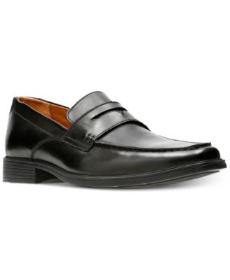 clarks grey loafers