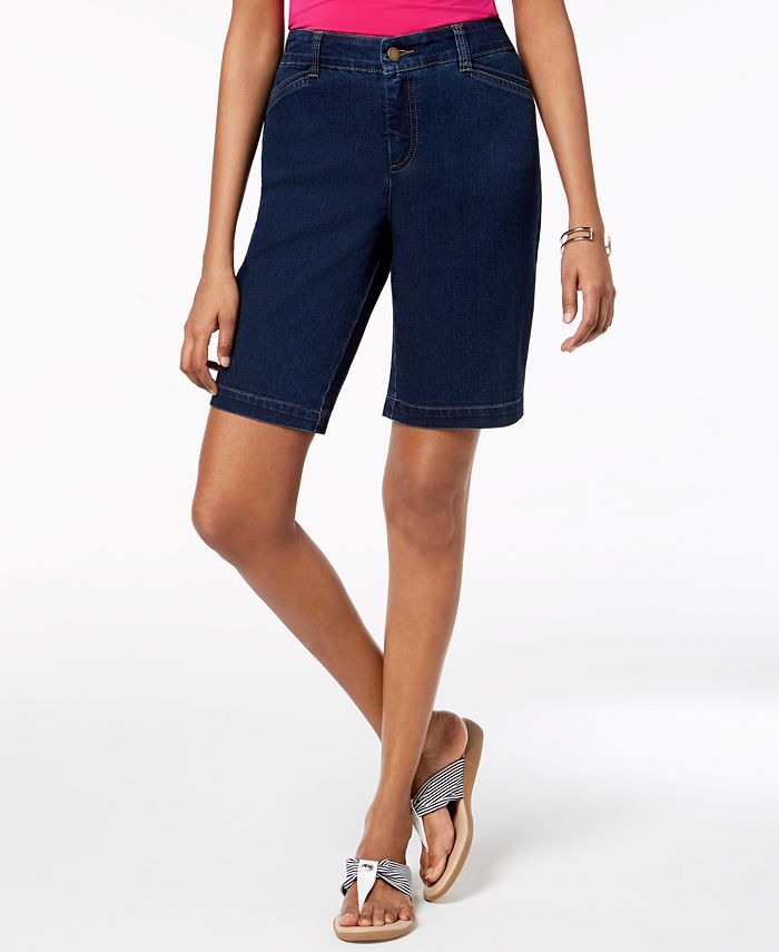 Charter Club Tummy-Control Denim Shorts, Created for Macy's - Macy's