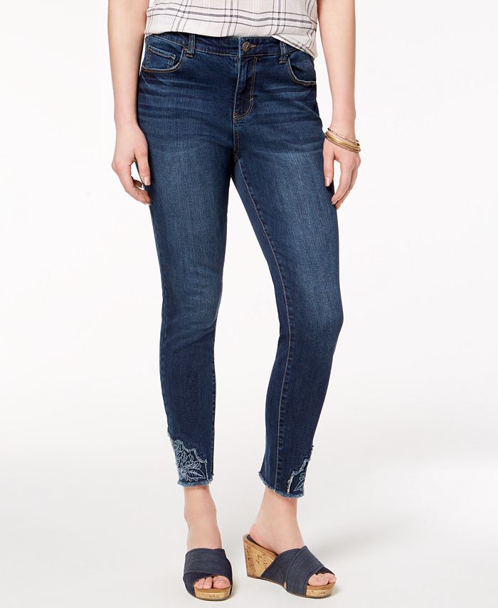 Style & Co Petite EmbroideredHem Jeans, Created for Macy's Macy's