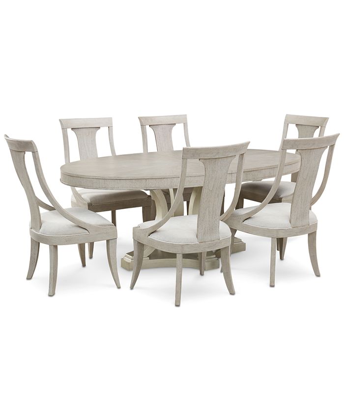 Furniture Rachael Ray Cinema Oval Dining Furniture 7 Pc. Set