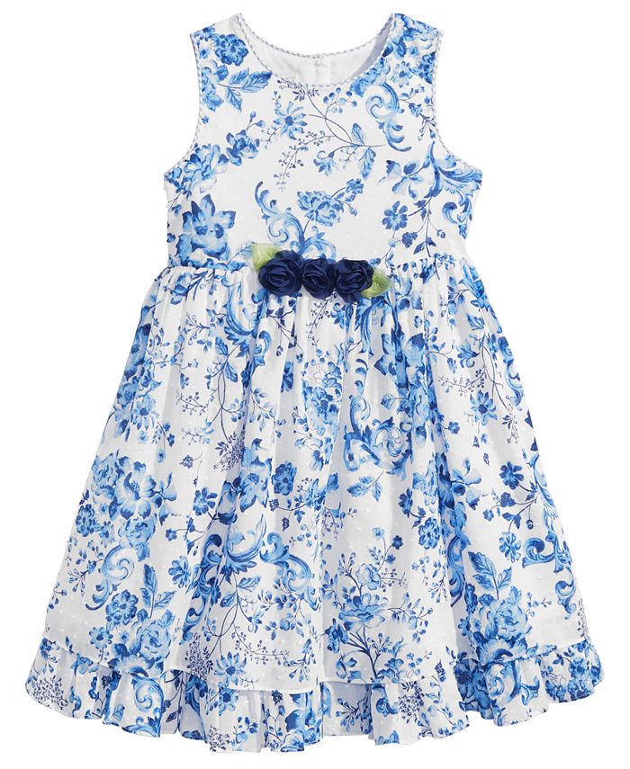 Marmellata Floral-Print Clip-Dot Dress, Toddler Girls - Macy's