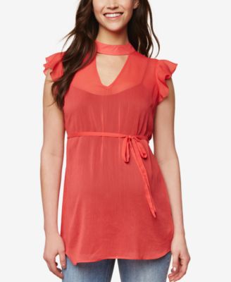 Motherhood Maternity - Maternity Keyhole Blouse