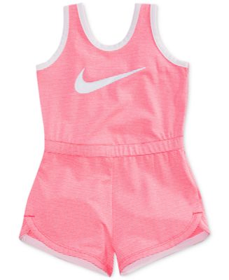 Nike Striped Swoosh Romper, Toddler Girls Macy's