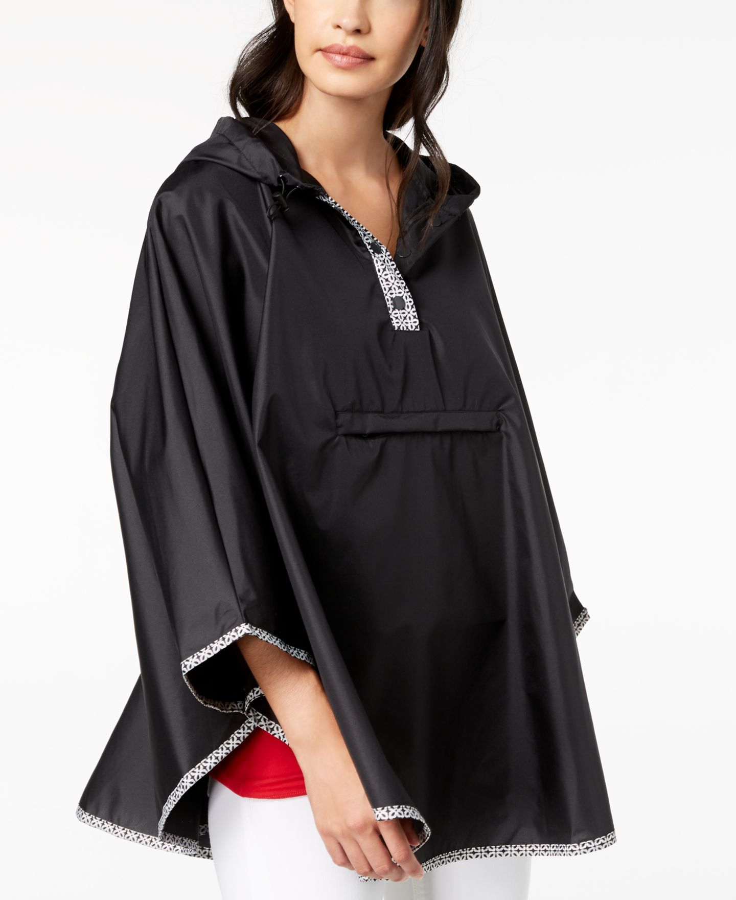 Женские куртки Totes Water-Repellent Pack-able Rain Poncho — фото 1