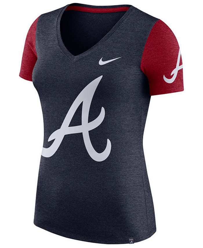 Nike Women's Atlanta Braves Dri-Fit Touch T-Shirt - Macy's