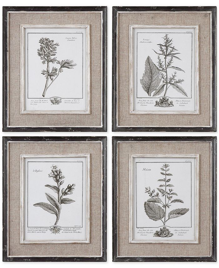 Uttermost - Casual Gray Study Wall Art I, II, III, IV, Set of 4