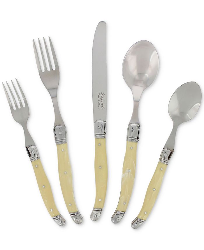 French Home Laguiole 20Pc. Faux Ivory Flatware Set, Service for 4 Macy's