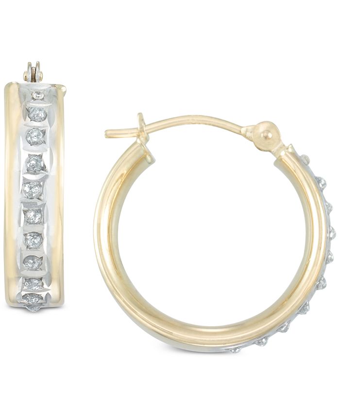 Diamond Fascination Diamond Accent Hoop Earrings Macy's