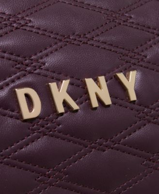 dkny quilted barrel duffle large