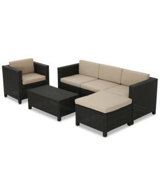 Noble House - Sadie Outdoor 6-Pc. Sofa Set, Quick Ship
