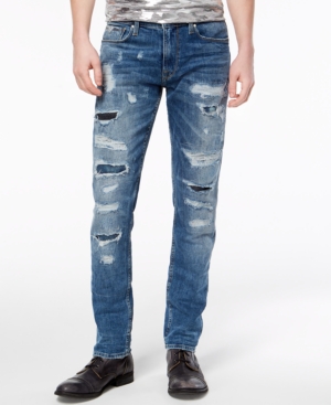 image of Guess Men-s Slim Tapered Fit Stretch Jeans