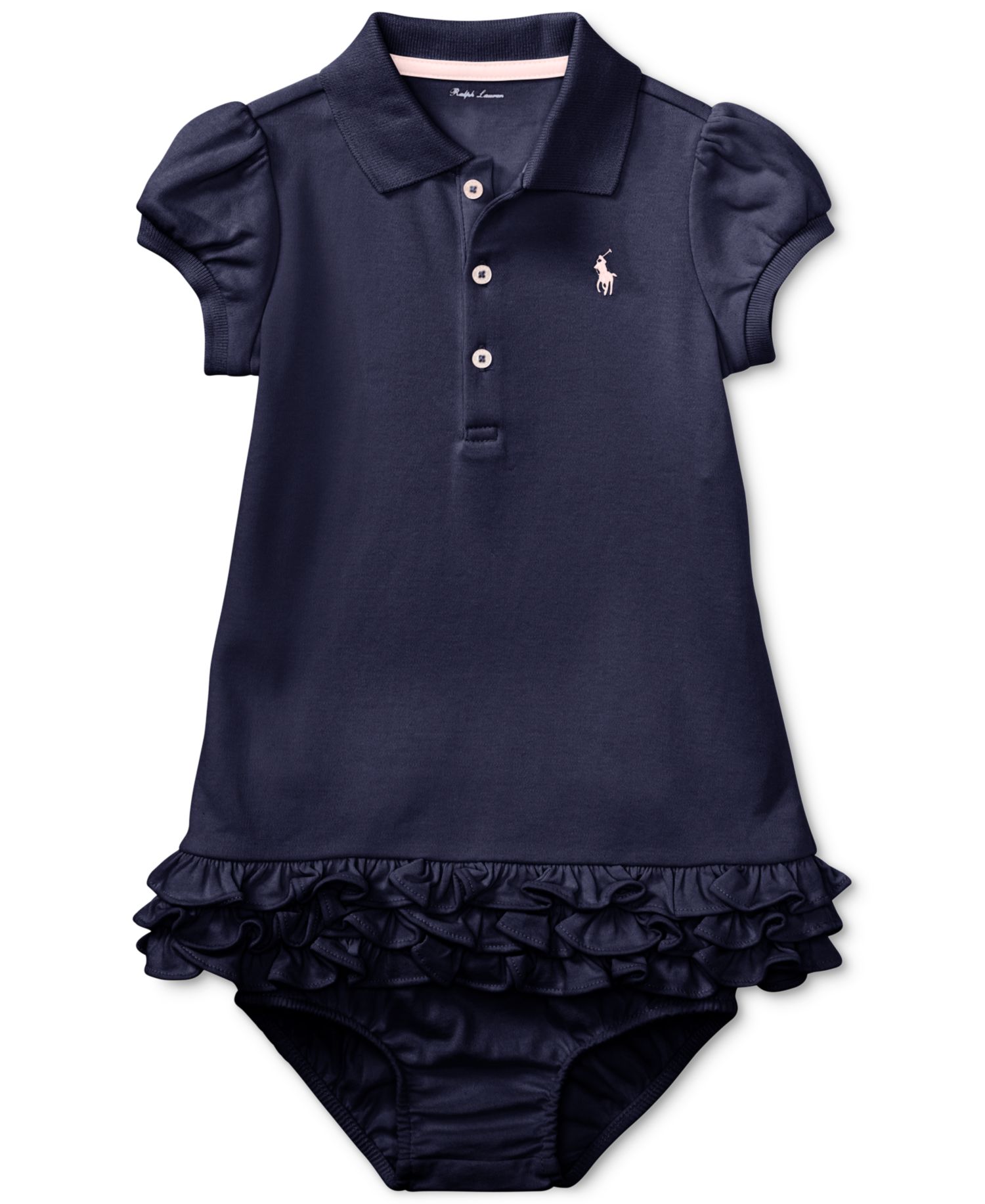 Baby Girls Ruffled Trim Cupcake Dress