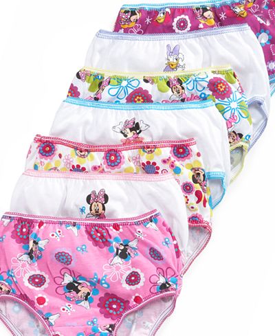 Disney Little Girls' 7-Pack Minnie Mouse Cotton Underwear