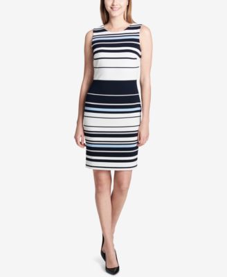 Calvin Klein - Striped Sheath Dress