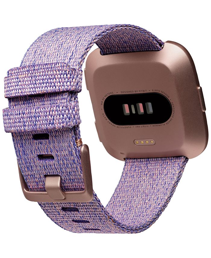 Fitbit Versa⢠Special Edition Lavender Woven Band Smart Watch 39mm & Reviews - Macy's