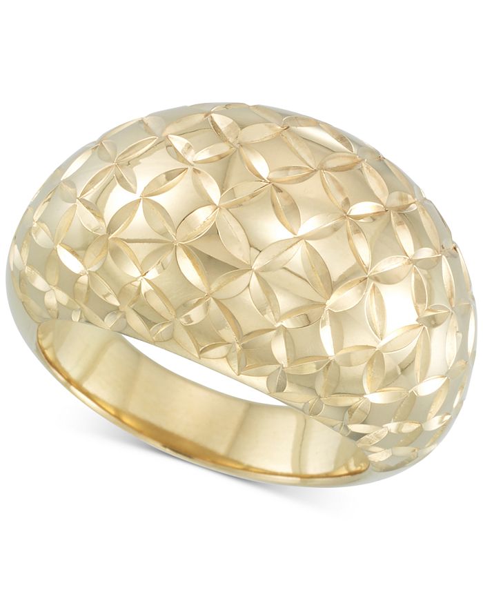 Signature Gold Textured Dome Ring in 14k Gold over Resin Macy's