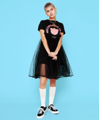 t shirt dress with tulle